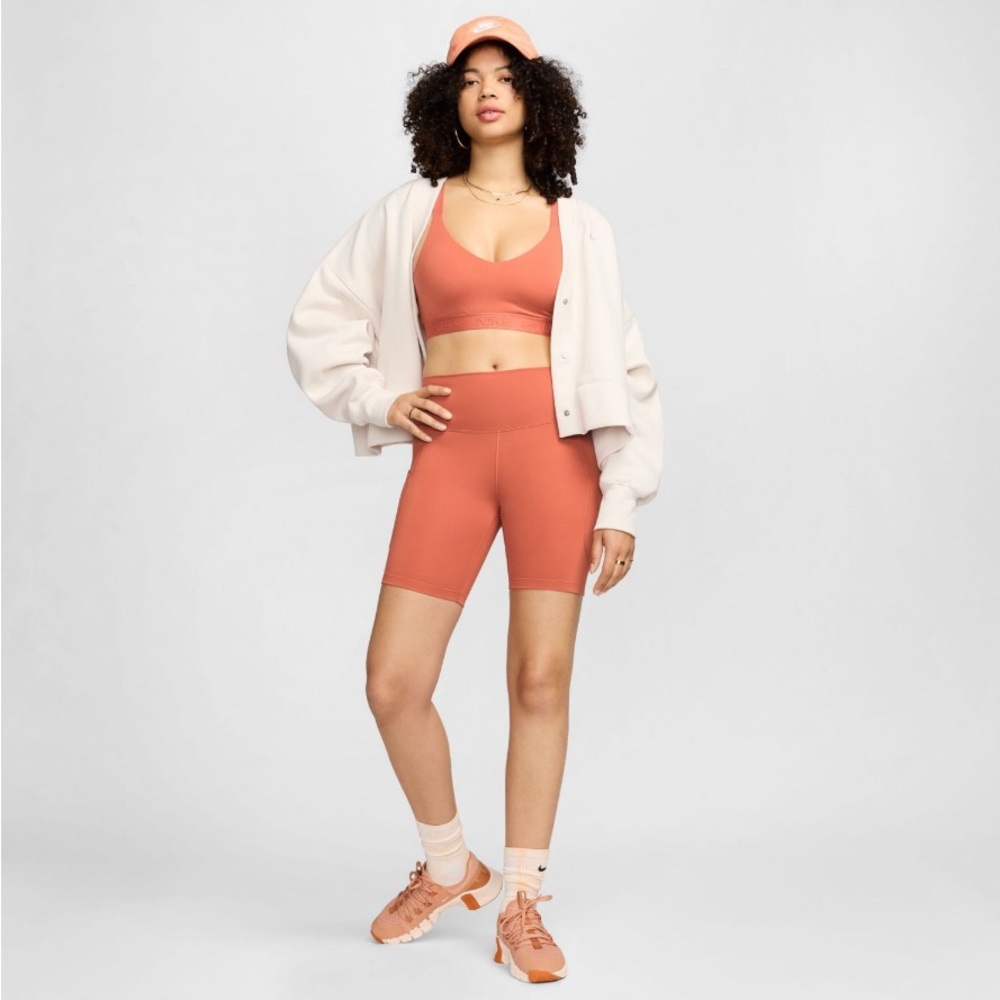 Nike one high-waisted 8” biker shorts